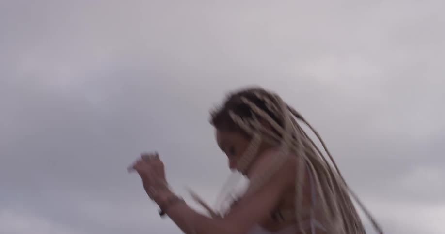 Woman Going To The Beach