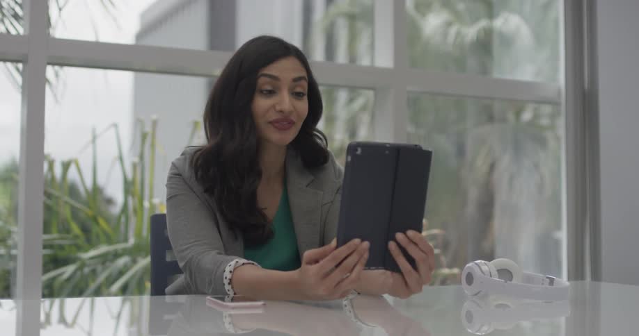 Businesswoman Working At An Office