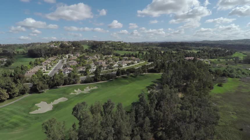 Aerial view of a golf coarse