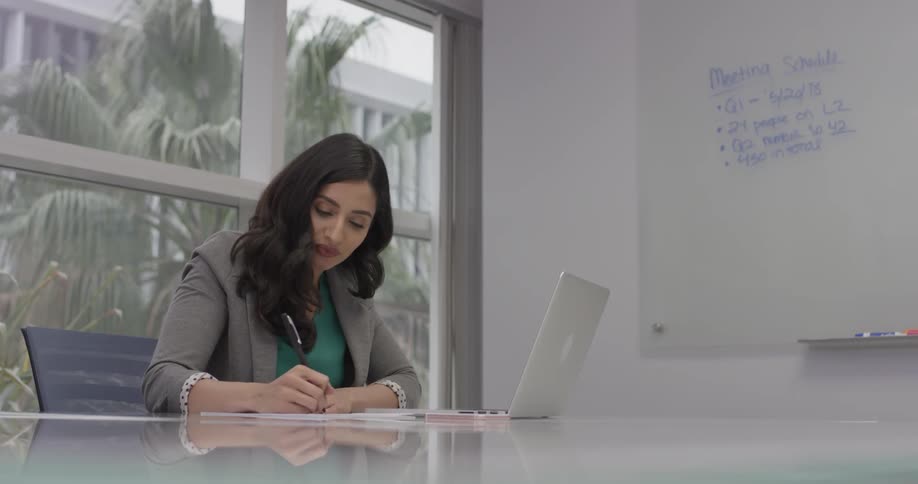 Businesswoman Working At An Office