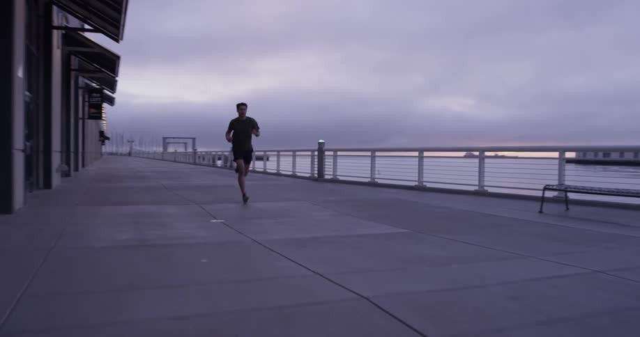People Running Near Marina