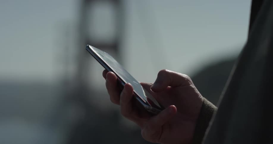 A person is tapping on their phone