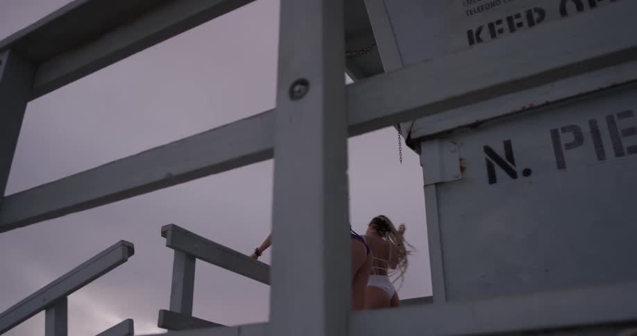 Woman Going To The Beach