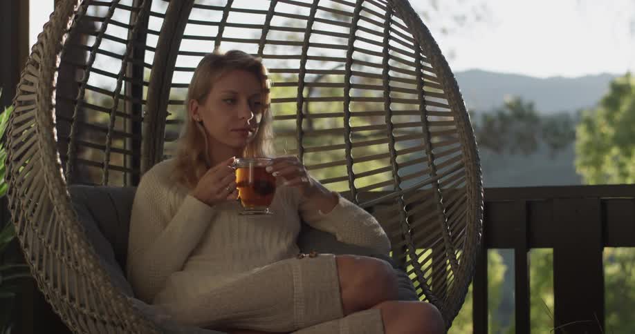 Woman Reading Outside