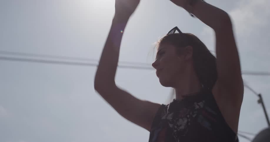 Woman Going To The Beach