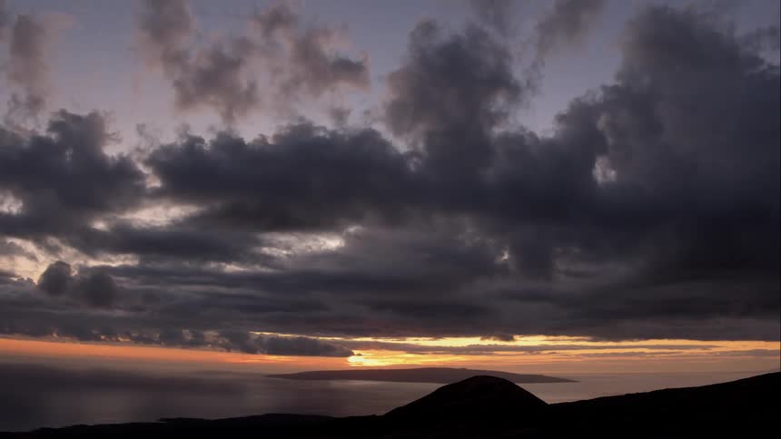 View over the ocean at sunrise