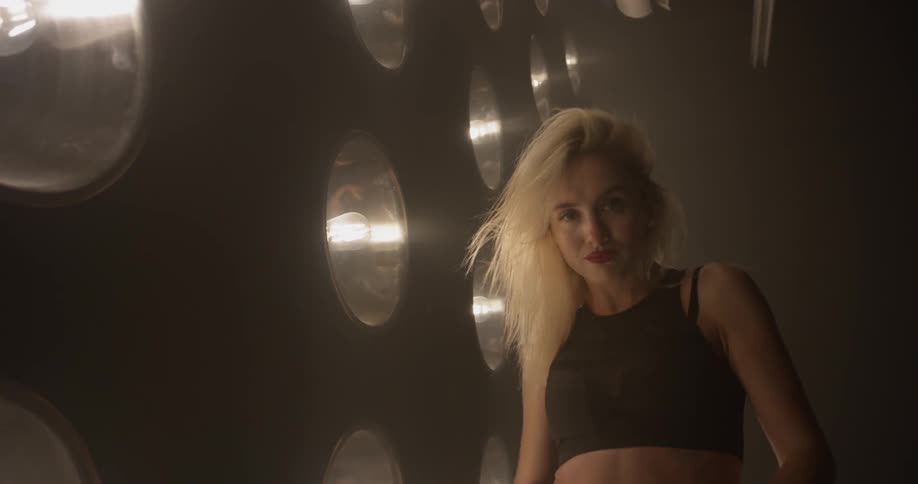 Woman Dancing In Studio