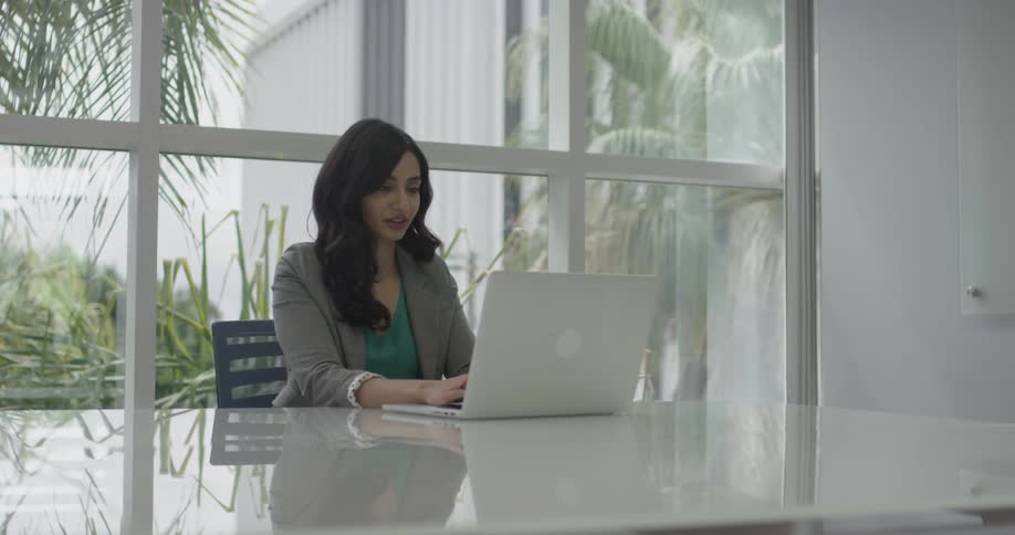 Businesswoman Working At An Office