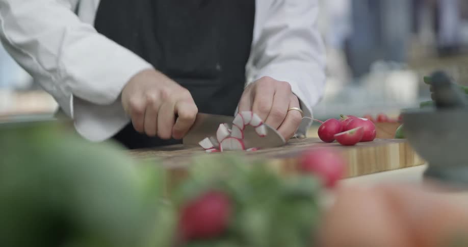 Chef Cooking In Kitchen