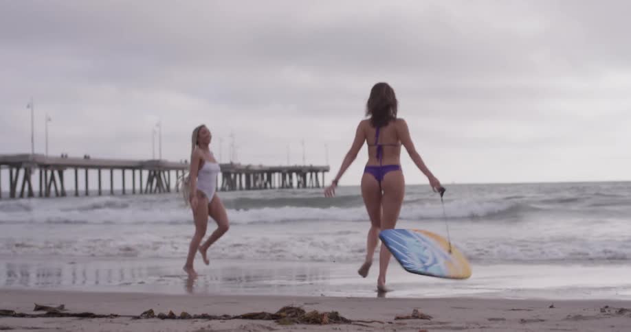 Woman Going To The Beach