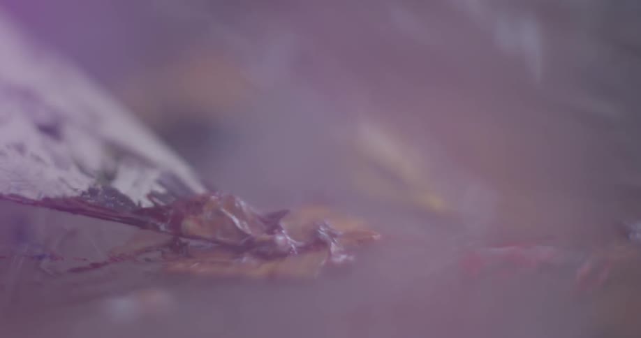 An artist tool is mixing paint colors