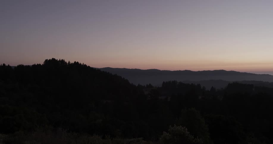The sun is setting in the horizon