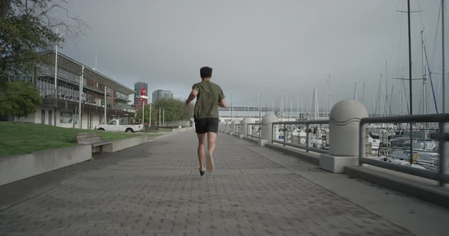 People Running Near Marina