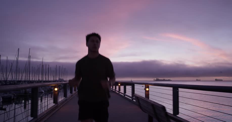 People Running Near Marina