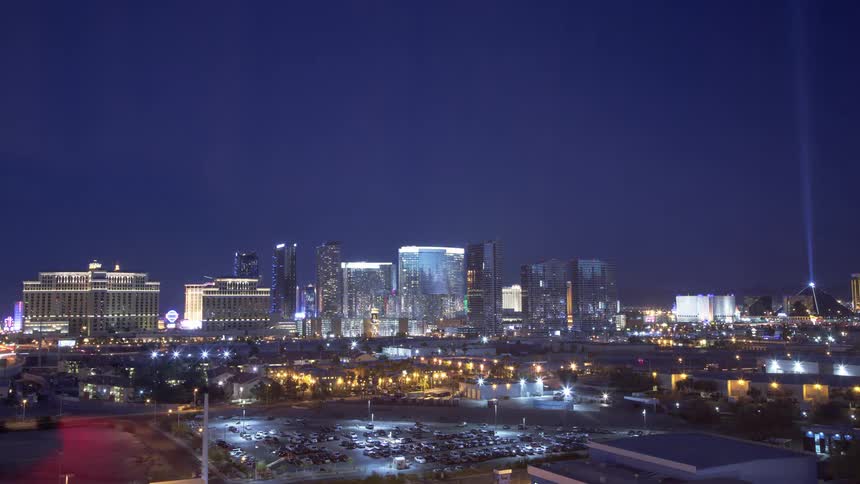 Time lapse of a downtown area from morning to night