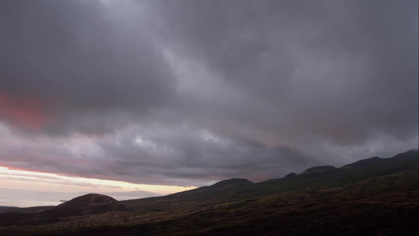 Time lapse of dark clouds over the plains