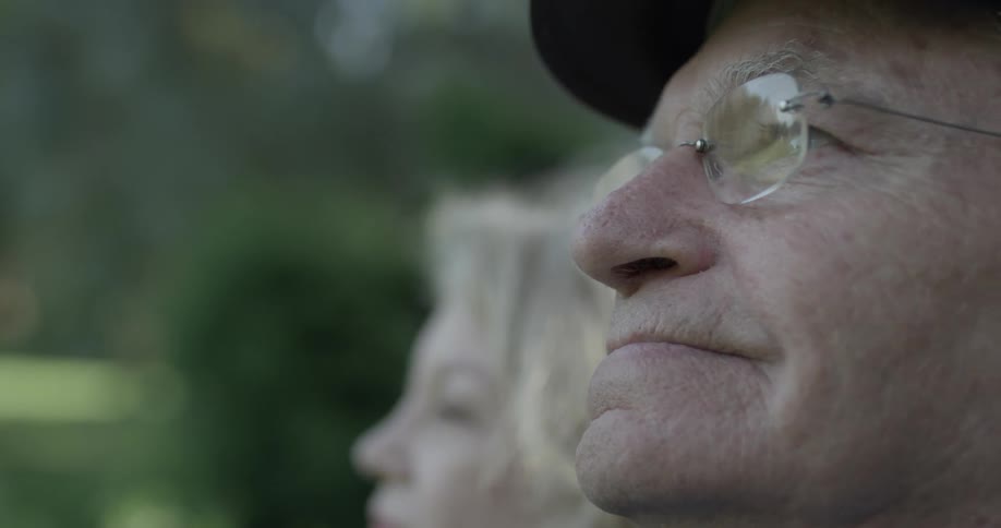 Elderly Couple On A Walk