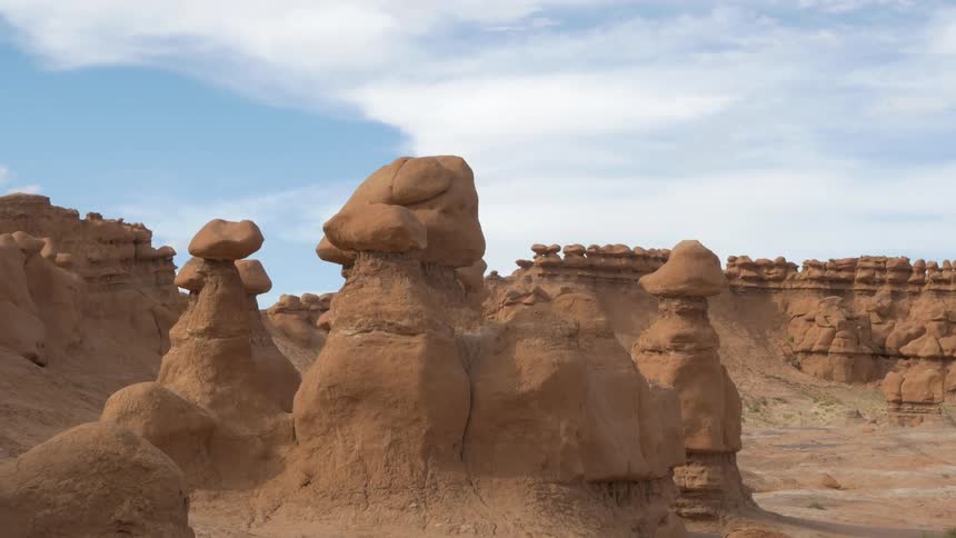 Canyon with tall rock formations