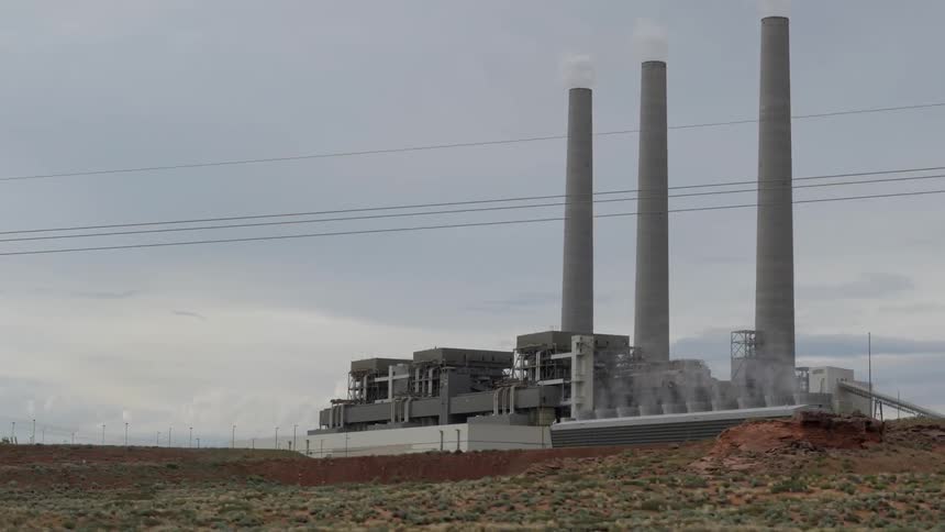 A factory in the distance