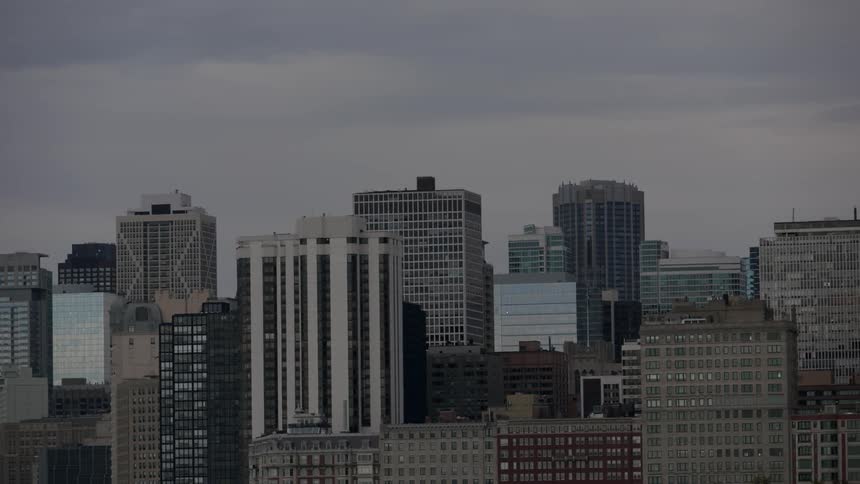 Skyscrapers standing tall in a city