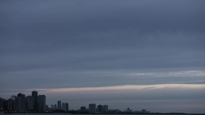 View of metropolitan area on an overcast day