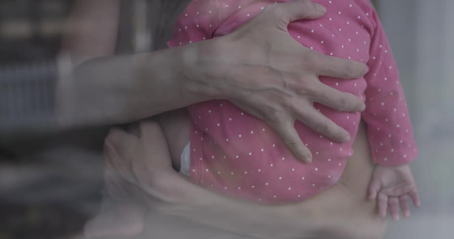 Mom And Baby At Home