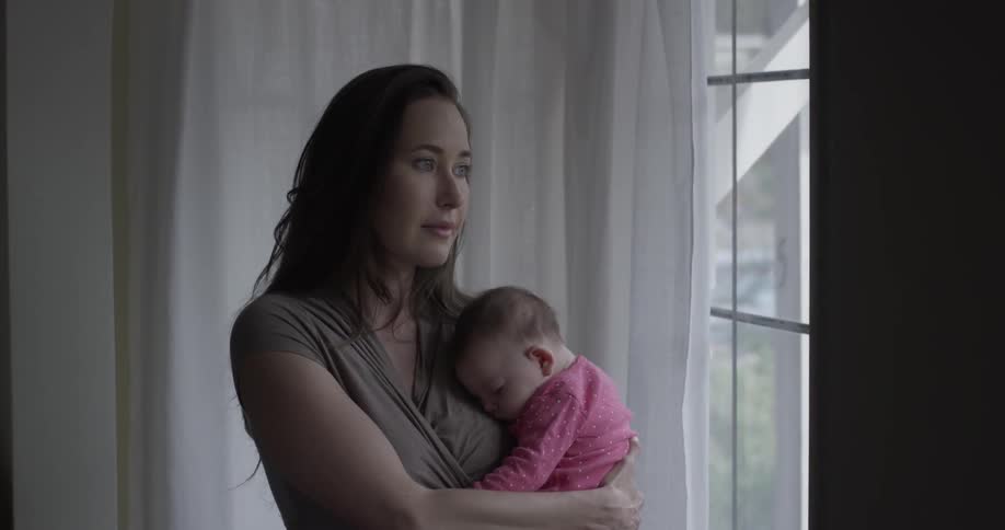 Mom And Baby At Home