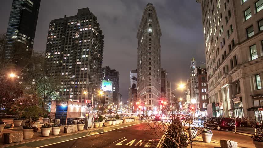 City traffic at night