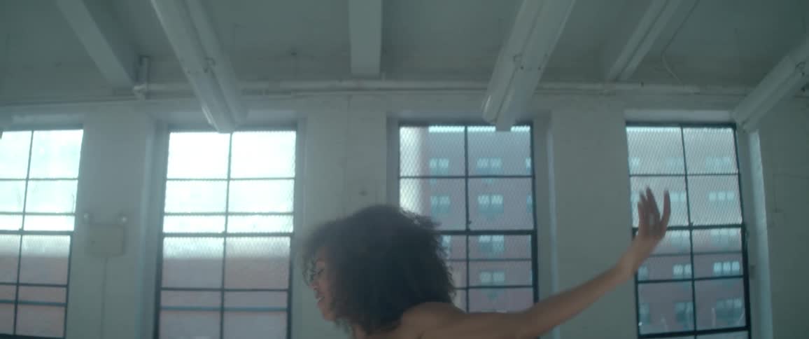Woman dancing in a studio