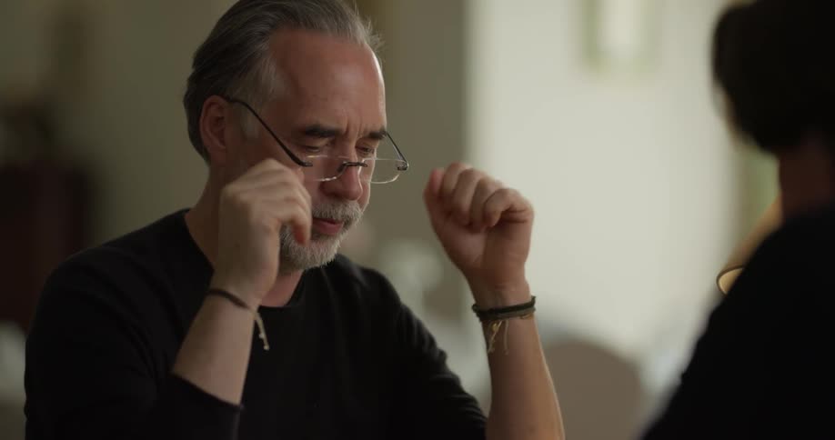 A man thinks about his next move in chess