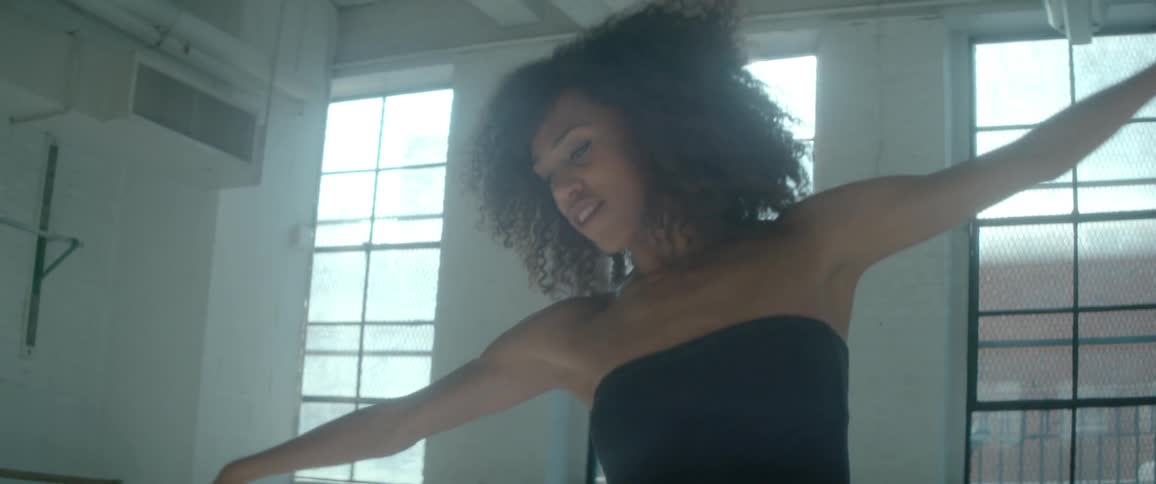 A woman is dancing