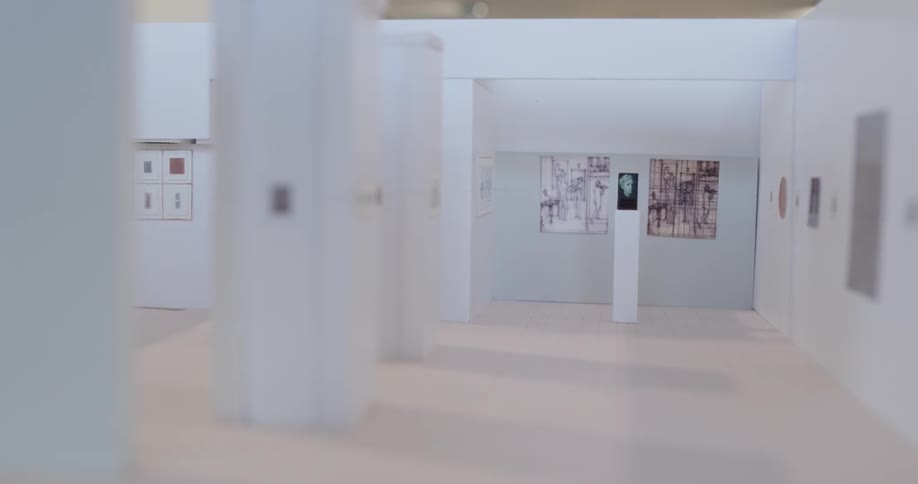 Small scale miniature copy of an art gallery for architecture purposes