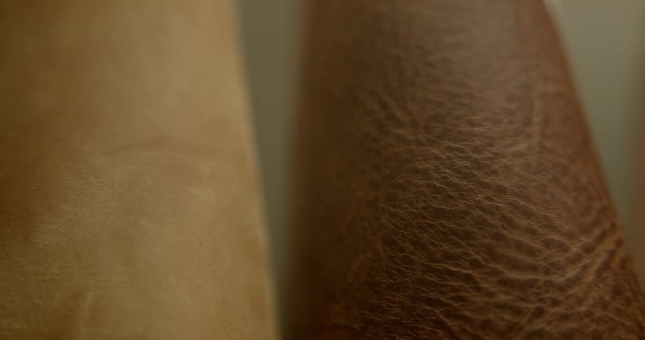 Leather is hanging up indoors