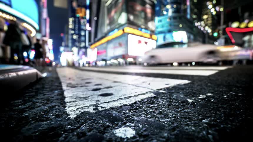 People moving across a crosswalk