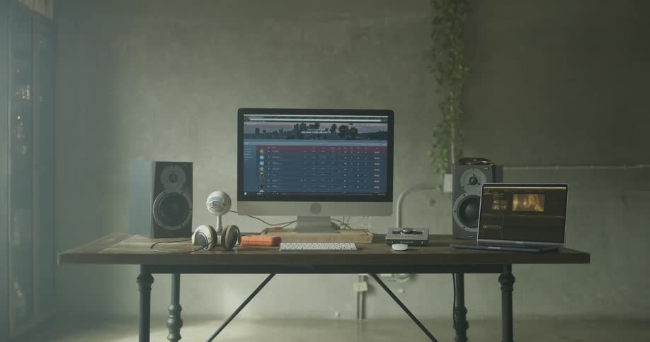 Woman Working On Computer In Studio