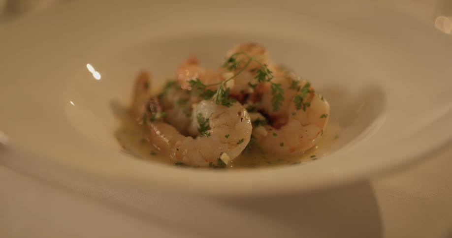 Shrimp is placed in a bowl