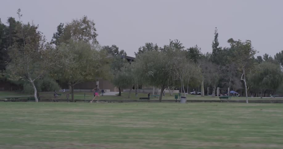 Woman running in the morning