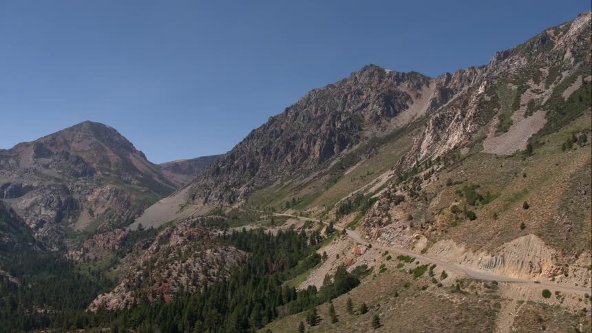 A single road lies on a cliff