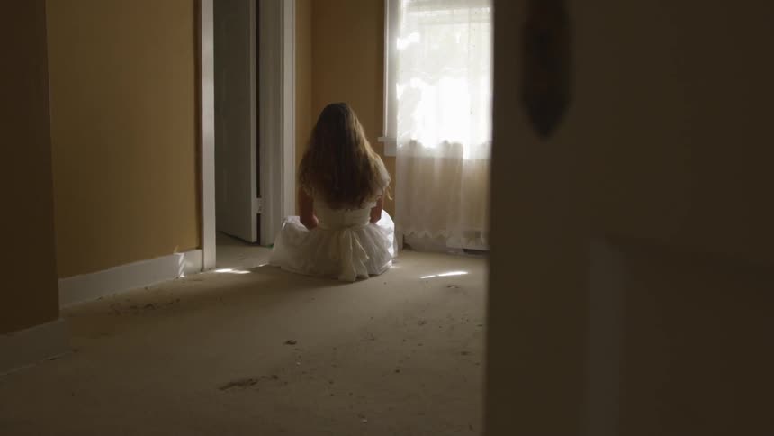 Creepy Girl In Abandoned House