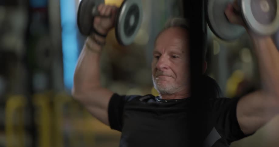 Man Working Out In Gym