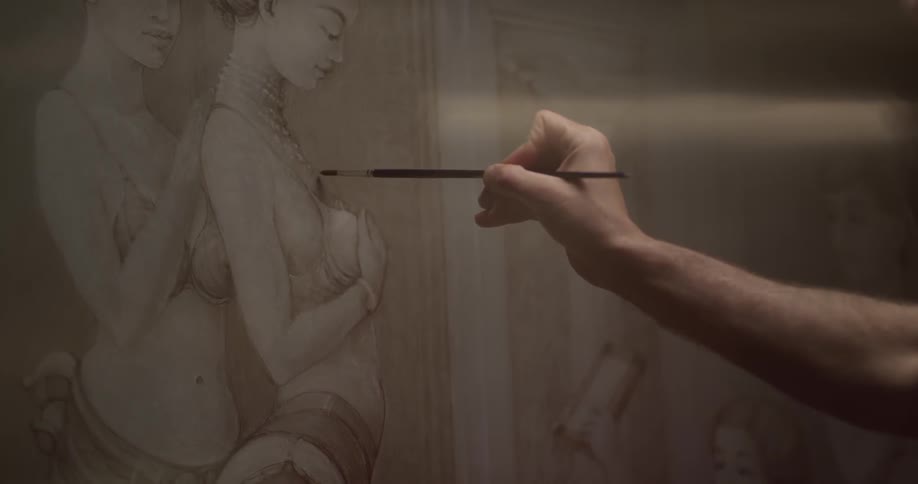 Painter In Studio
