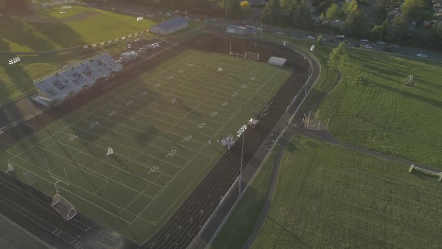 A track that is around a football field