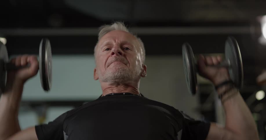 Man Working Out In Gym