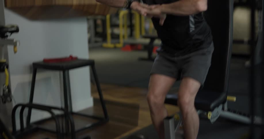Man Working Out In Gym