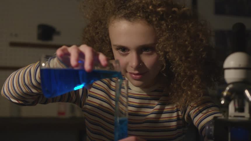 Girl Studying Science