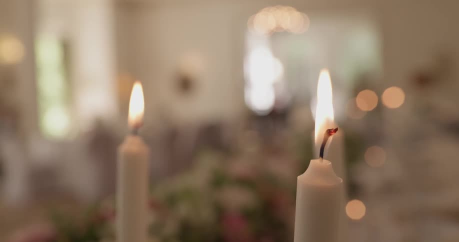 The candles have a flame on them