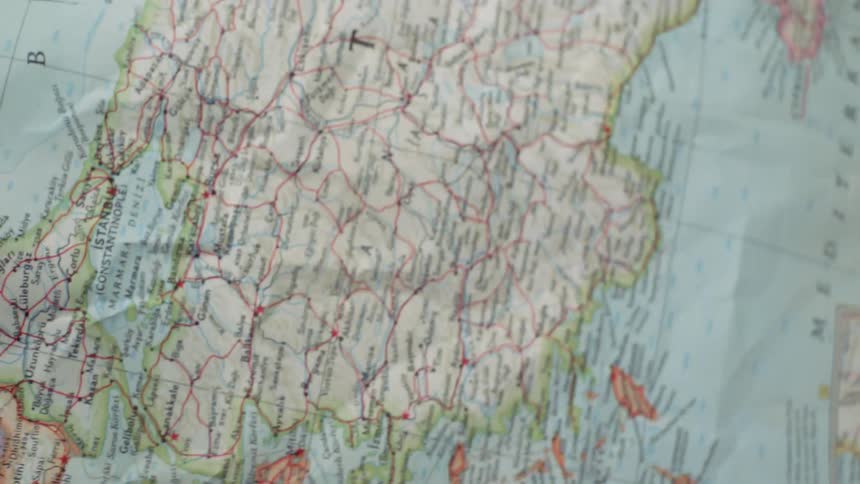 A map that is on a chair