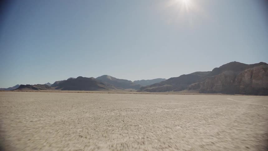 An overview of the mountains in a desert
