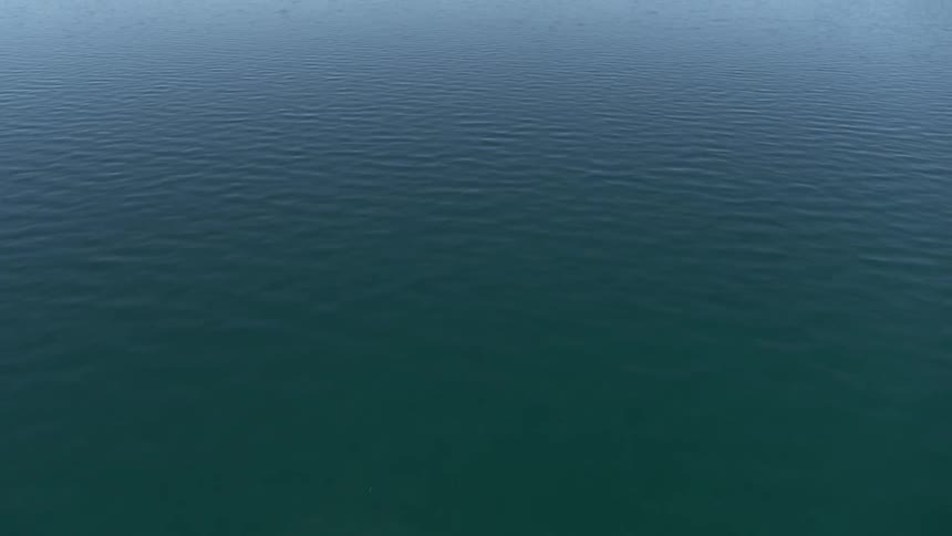 Light is shining over the water
