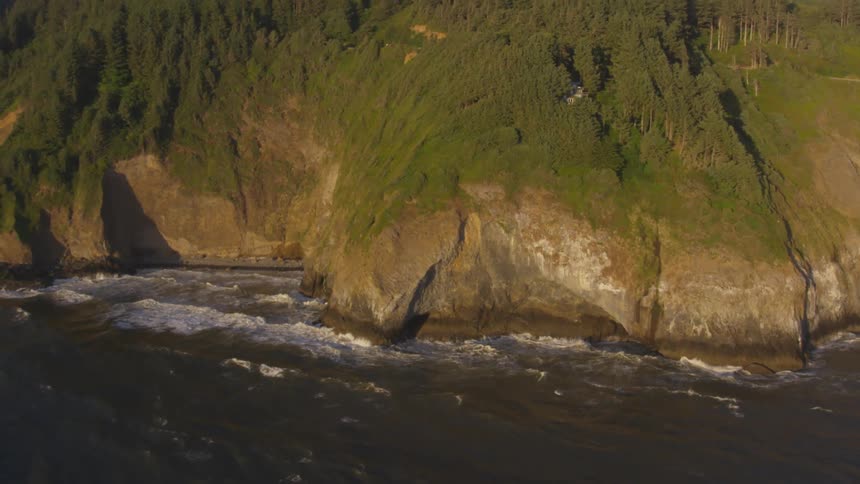 There is a body of water by the shore